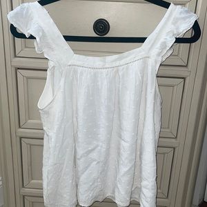 Jun and Ivy sold at Francesca's white ruffled sleeve blouse